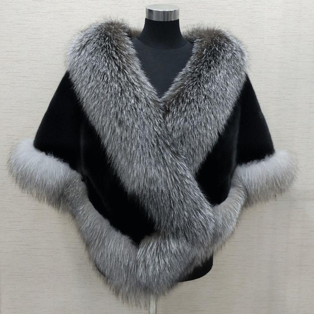 Faux Fur Winter Shawl for Women - Alina