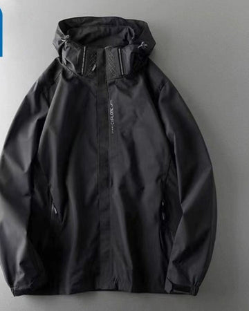 Waterproof Hooded Jacket with Zipper for Women - Marcia